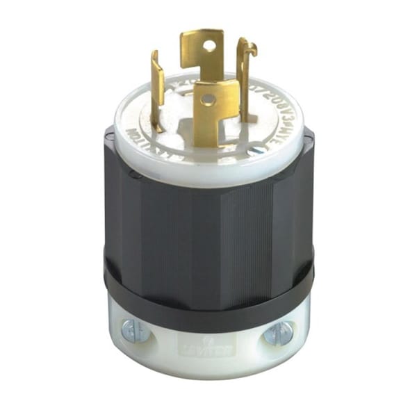 Pinpoint Locking Plug, 20 A, 120/208V AC, Three Phase, 4 Pole, Black, White PI3312085 - main